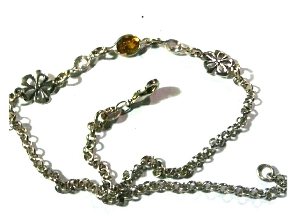 Natural Andradite Garnet Boho Sterling Silver Bracelet